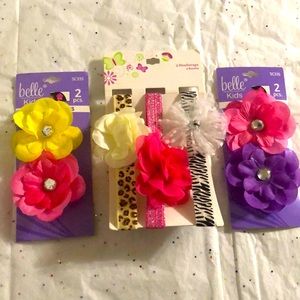 Belle lot of girls had Bands and flower clips